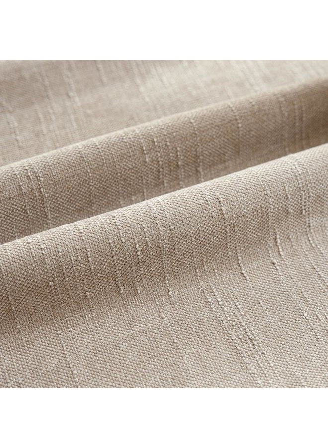 Foindtower Set of 2 Textured Chenille Throw Decorative Pillow Covers Square Accent Solid Cushion Cover Neutral Farmhouse Lumbar Pillow Case for Couch Sofa Bedroom Living Room 12x24 Inch,Cream Camel - Image 3