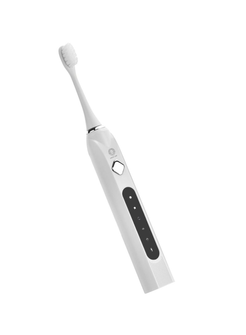 GREEN LION Electric Toothbrush Gen-2 with 5 Modes & 4 Brush Heads, Suitable for Sensitive & Color Teeth, Standard Whitening, Intelligent Timing, Slim Design, IPX7 Waterproof - White - Image 4