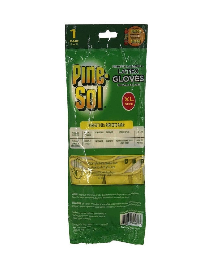 Pine Sol Pine-Sol Premium Latex Gloves | Protection from Bacteria, Germs, Chemicals, Odors | Indoor/Outdoor Use for Safe Cleaning, Washing, Gardening | 1 Pair, Extra Large, X (Pack of 2), Yellow - Image 3