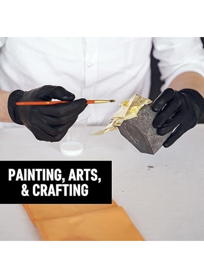 Powder Free Nitrile Hand Gloves (Box of 100) - Food Grade, Latex Free & Heavy Duty - Practical for Cooking, Cleaning & Medical Use - Durable & Easy-to-Use - Image 5