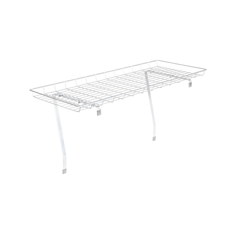 Household Essentials Rear Display Over-The-Washer Storage Shelf to Organize and Store Laundry Room Supplies, Silver - Image 1