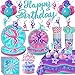 Yingoto 186 Pcs Gymnastics Birthday Party Decorations Serves 20 Guests with Banner Backdrop Cake Topper Plates and Napkins for Gymnastics Party - Image 3