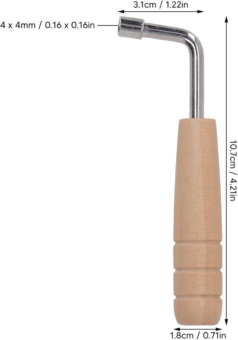 Lyre Harp Tone Tuning Tool Portable Stable Piano Wrench for Music Enthusiasts Metal and Solid Wood - Image 2