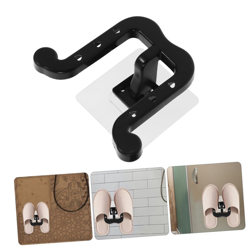 White 2Pcs Wall Mounted No Drill Slipper Rack Waterproof Bathroom Shoe Organizer Storage Shelf - Image 4