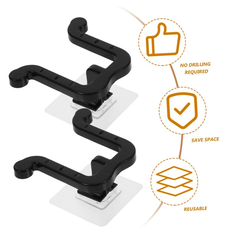 White 2Pcs Wall Mounted No Drill Slipper Rack Waterproof Bathroom Shoe Organizer Storage Shelf - Image 5
