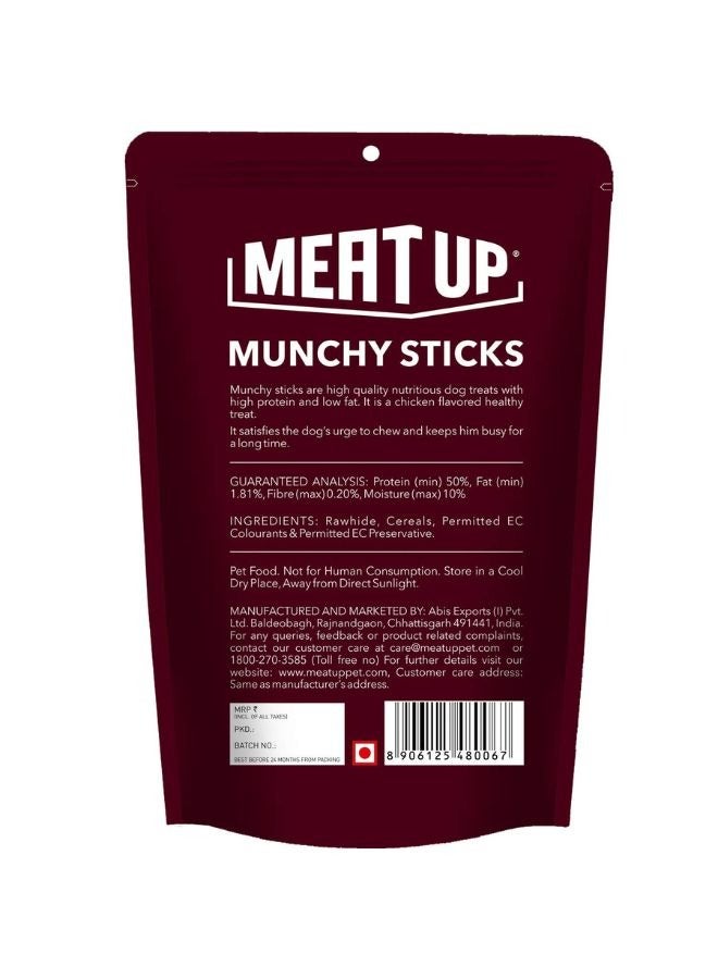 Meatup Munchy Sticks Dog Treat  Chicken (Buy 1 Get 1) 2 x 700g - Image 3
