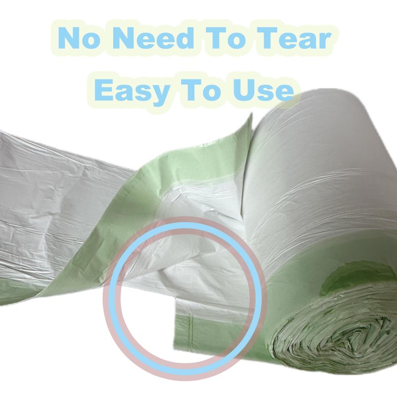 GXBTOPGO Trash Bags, Tear-Free Garbage Bags, 100 Count 4 Gallon Drawstring Trash Bags Trash Can Bathroom Kitchen Small Garbage Bags for Bedroom, White - Image 3