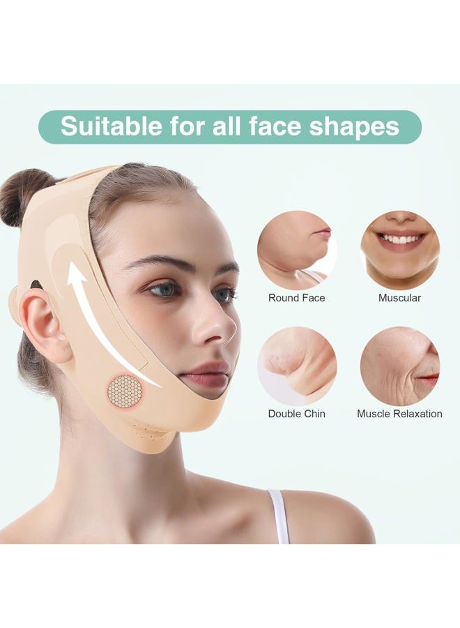 Graphene Face Lift Belt, Facial Lifting Bandage, Breathable Outline Lifting Shaping Face Band Chin Up Lifting - Image 2