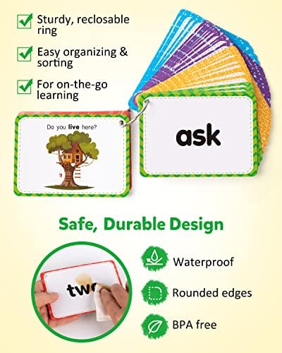 Coogam Sight Words Educational Flashcards - 220 Dolch Sightwords Game with Pictures & Sentences,Literacy Learning Reading Cards Toy for Kindergarten,Home School Kids 3 4 5 Years Old - Image 5