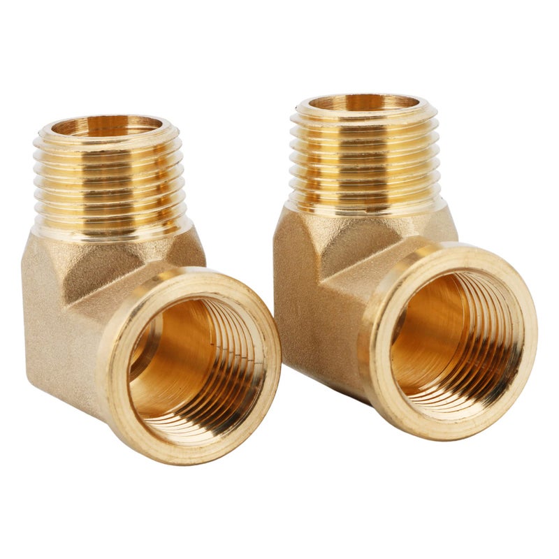 U.S. Solid 2pcs 90 Degree Barstock Street Elbow Brass Pipe Fitting 1/2" NPT Male Pipe to 1/2" NPT Female - Image 5