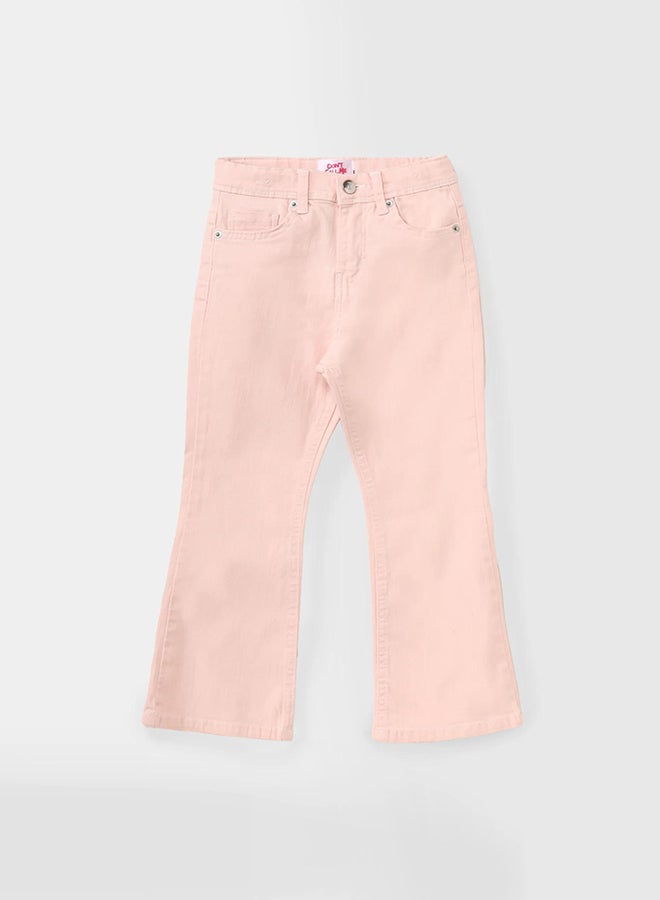 سي إن جينز وير كيدز بنات صيفي سروال جبردين وردي - Image 1