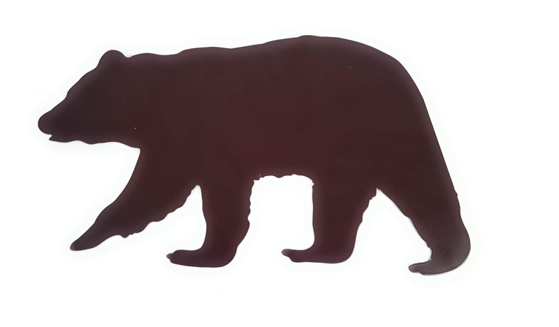 Everydecor Grizzly Bear Silhouette Metal Wall Art Decor Bear Themed Signs for Indoor and Outdoor Farmhouse Home Office Kitchen Living Room Bedroom