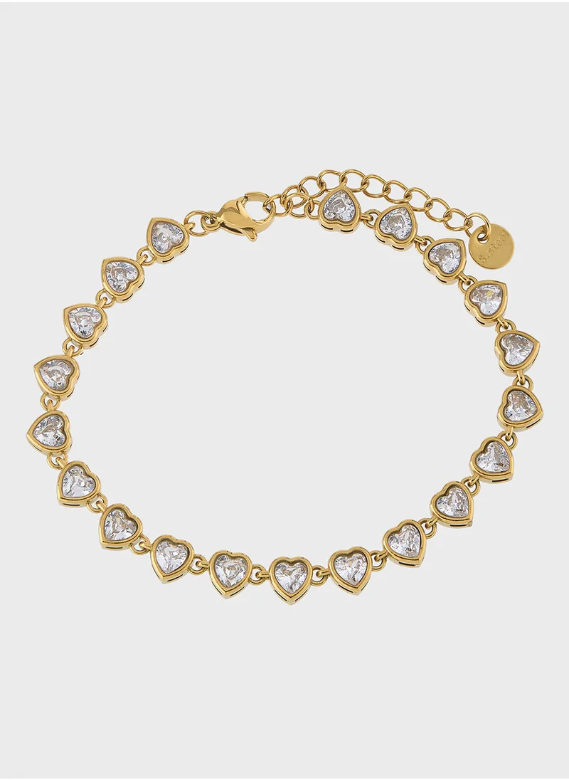 Staurtz Crystal Heart Bracelet