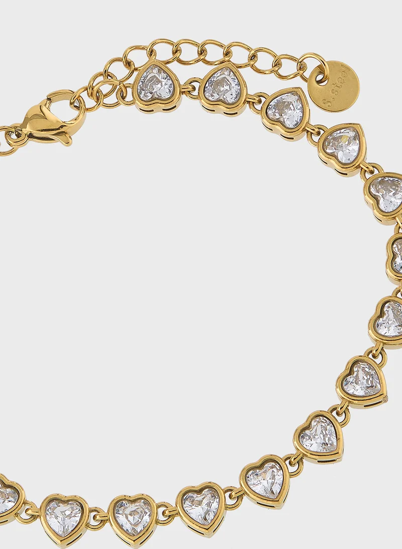 Staurtz Crystal Heart Bracelet