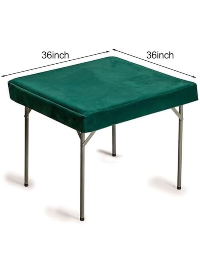 36x36 Inch Dark Green Felt Game Table Cover For Enhanced Board And Card Gameplay - Image 4