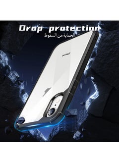 UCHUANG iPhone Xr Case Clear Cover Ultra Thin Silicone Shockproof Hard Back Cases Transparent Protective Slim Phone Case for Apple iPhone Xr 6.1 inch - Black  - Image 2