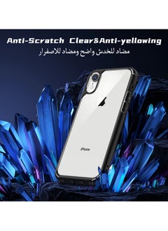 UCHUANG iPhone Xr Case Clear Cover Ultra Thin Silicone Shockproof Hard Back Cases Transparent Protective Slim Phone Case for Apple iPhone Xr 6.1 inch - Black  - Image 3