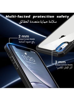 UCHUANG iPhone Xr Case Clear Cover Ultra Thin Silicone Shockproof Hard Back Cases Transparent Protective Slim Phone Case for Apple iPhone Xr 6.1 inch - Black  - Image 5