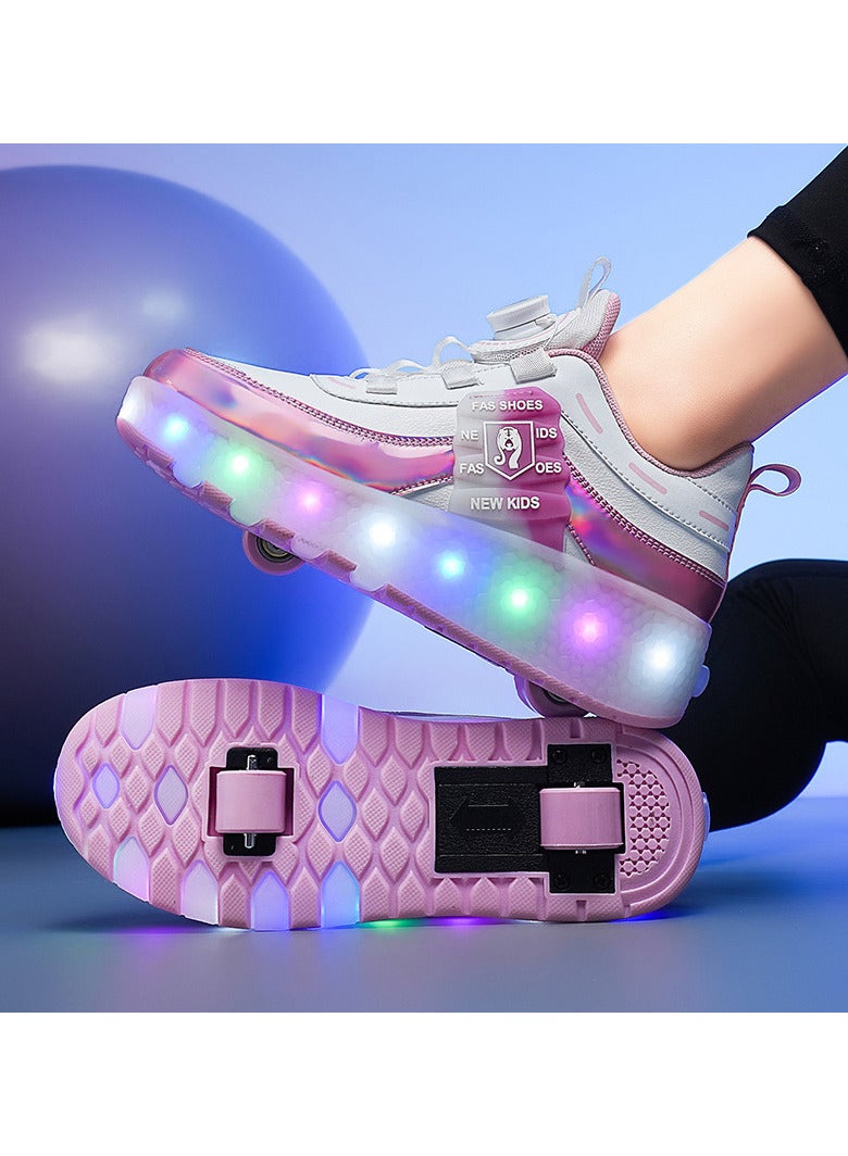 AUTOYSUR Roller Skates Shoes for Kids Girls, Boys Skates Shoes with Wheels LED Light Kids Inline Roller Skates Shoes Kids Sneakers Gifts  - Image 3