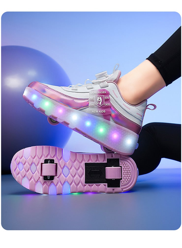 AUTOYSUR Roller Skates Shoes for Kids Girls, Boys Skates Shoes with Wheels LED Light Kids Inline Roller Skates Shoes Kids Sneakers Gifts  - Image 5