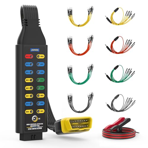 AUTOOL OBD2 Breakout Box OBDII Protocol Detector for Monitoring Signals of Communication/Power/Grounds, 16-Pin CAN Breakout Box, 4mm Banana Jack with Multi-Function Jumper - Image 1