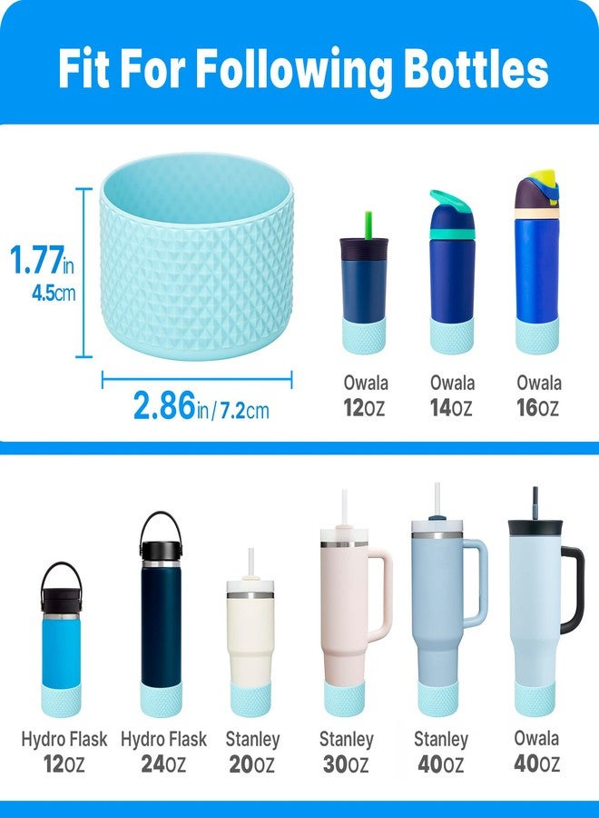 Bluwing Protective Silicone Boot for Owala Kids Water Bottle 14/16 oz, Silicone Sleeve for Stanley Tumbler 20-40oz, HydroFlask 12-24OZ(Rose Pink) - Image 5
