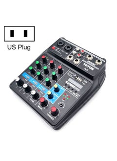 TEYUN A4 4-way Small Microphone Digital Mixer Live Recording Effector(US Plug)