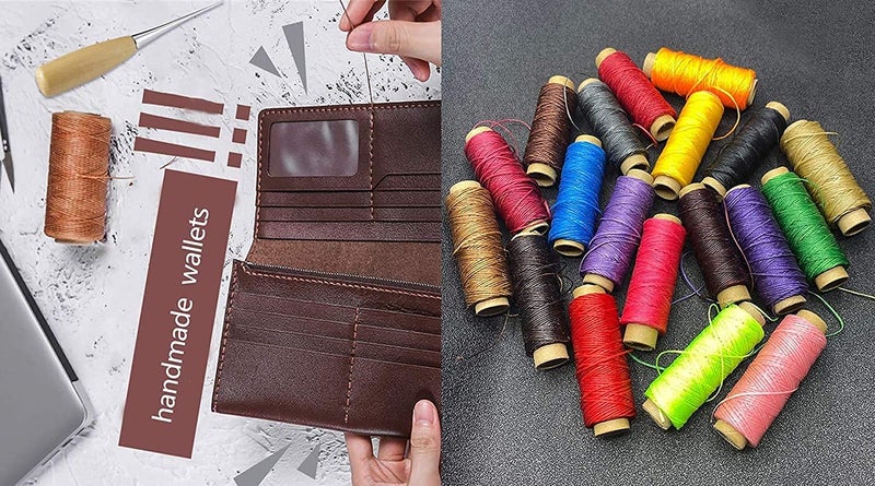 Diy Crafts 14836 Thread Cord for Diy Handicraft Tool Hand Stitching Thread Flat Waxed Sewing Line, Pack of 200 Meter 50x4, (Multicolor) - Image 3