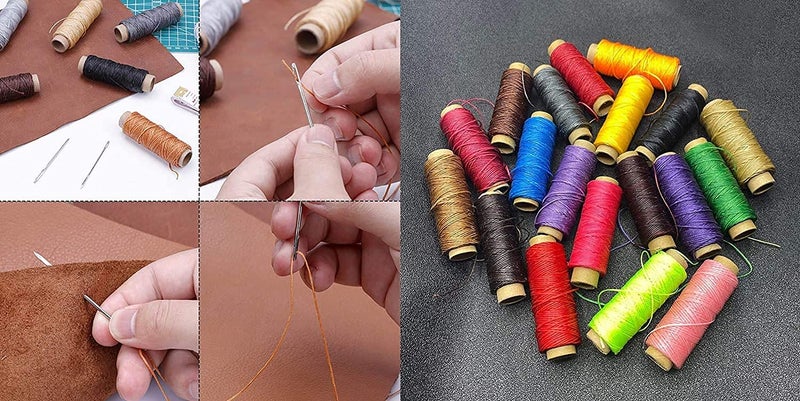 Diy Crafts 14836 Thread Cord for Diy Handicraft Tool Hand Stitching Thread Flat Waxed Sewing Line, Pack of 200 Meter 50x4, (Multicolor) - Image 5