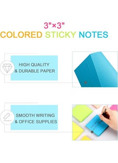 16 Pack Sticky Notes 3X3 In 50 Sheets Pad Total 800 Sheets 8 Bright Colors Sticky Note Pads Bulk Self Stick Pads Colorful Memo Pad For Desk School Office Supplies - pzsku/Z681FC8216093B8BB3403Z/45/_/1740916122/27555f3c-949d-4ec6-8530-fca5cb17a53b