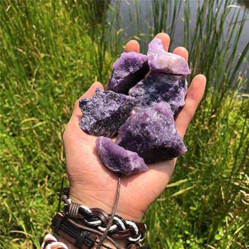 Zenkeeper 1 Lb Large Rough Purple Mica Stone Raw Lepidolite Crystal Stone Natural Purple Crystal Stone Mineral Specimen Gemstone Healing Crystals and Stones - Image 2