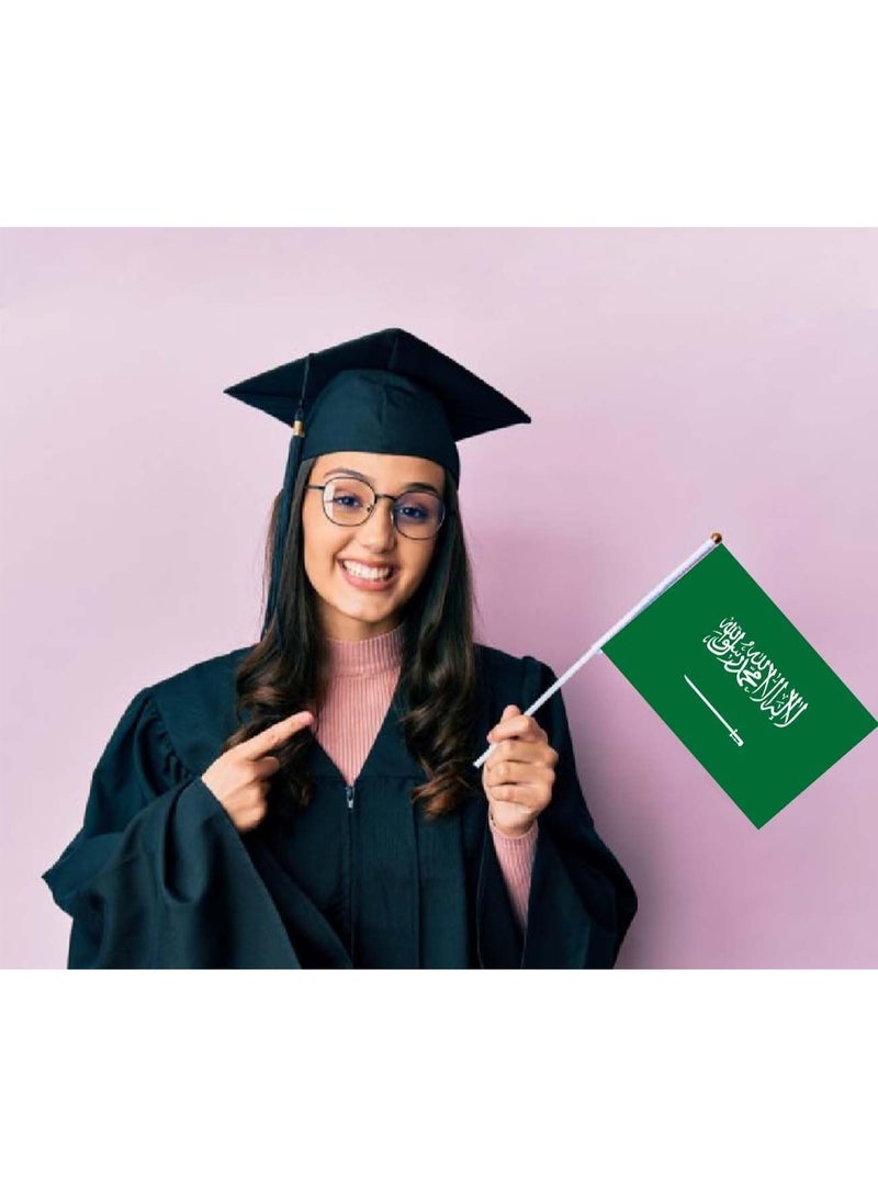 كيلا علم المملكة العربية السعودية المحمول باليد، 25 قطعة من العلم الصغير، علم المملكة العربية السعودية، لوازم تزيين الحفلات للاستعراضات، كأس العالم، فعاليات المهرجانات، المهرجانات الدولية - Image 4