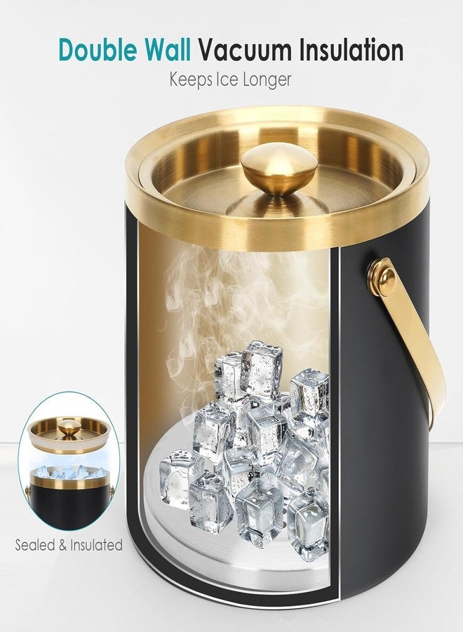Abhsant Stainless Steel Double Wall Thermal Ice Cream Bucket with Scoop for Cocktail Bar, Metal Ice Cream Container for Parties Cocktail Bar (1.5 Liter) - Image 3