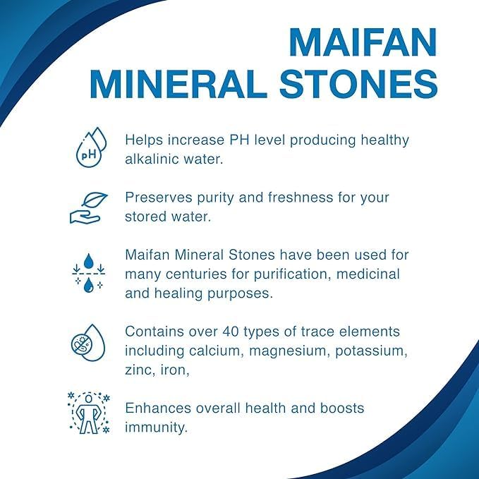 ZENWATER Genuine Maifan Mineral Stones Filter Case Replacement - Exclusively for Zen Water Countertop Gravity Filtration System - Clean and Mineral-Rich Hydration - Image 5