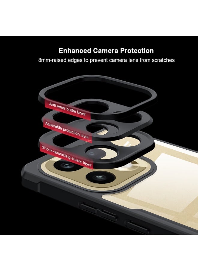 إكسوند غطاء Realme 16 Pro+، هيكل TPU + PC مقاوم للصدمات، إطار مرتفع لحماية العدسة من التآكل، غطاء خلفي نحيف مقاوم للاصفرار - Image 3
