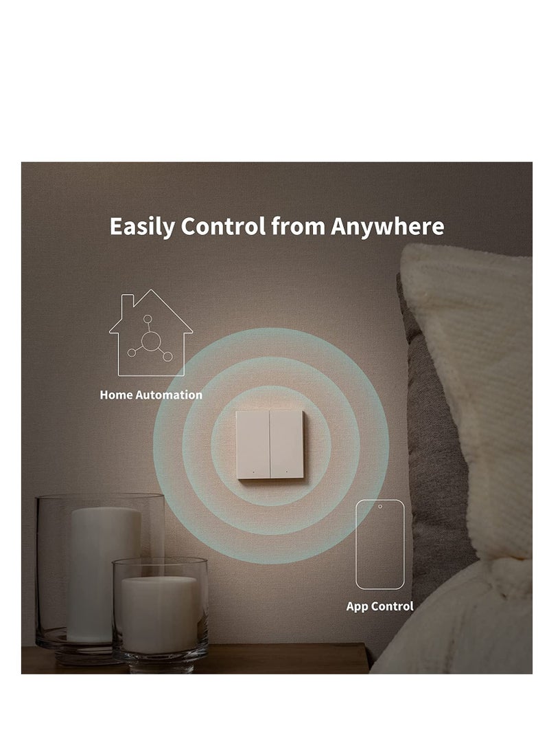 Aqara Smart Wall Switch H1 (with Neutral, Double Rocker) - Image 2