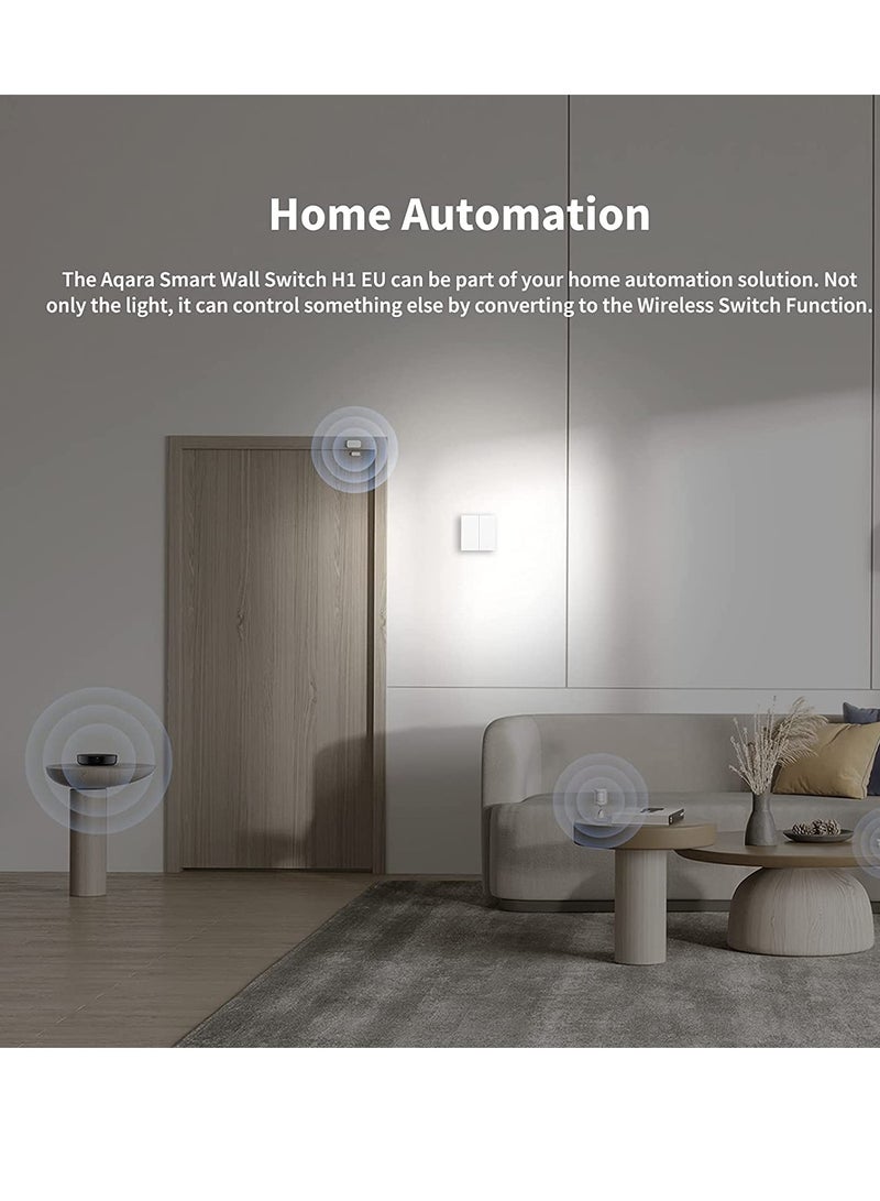 Aqara Smart Wall Switch H1 (with Neutral, Double Rocker) - Image 5