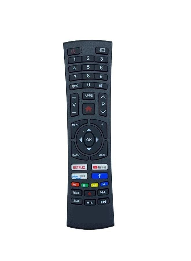 Replacement Universal Remote Control For Impex Led Lcd Smart Tv Black