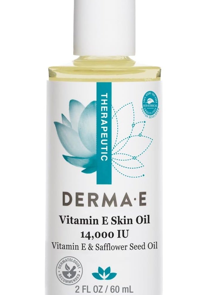 derma-e Derma E Therapeutic Vitamin E Skin Oil 14,000 IU - 60ml (2oz) Hydrating Facial Oil - Image 1