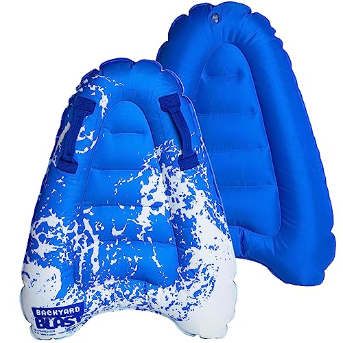 BACKYARD BLAST Deluxe Rider with Joint Cloth Material Inflatable Body Board Slide Rider 307 x 196 x 55 Blue - Image 1