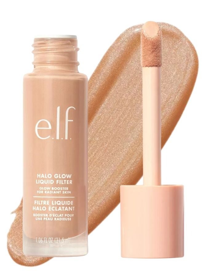 elf e.l.f. Halo Glow Liquid Filter Complexion Booster – Shade 4 Medium, 31.5ml | Illuminating Liquid Makeup for Radiant, Soft-Focus Glow | Infused with Hyaluronic Acid | Hydrating, Vegan & Cruelty-Free  - Image 1
