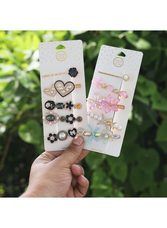 التعارف مشابك شعر معدنية من حجر الراين واللؤلؤ على الطراز الكوري من Annacreations، دبوس شعر أنيق من المجوهرات للنساء والفتيات (عبوة من 25 قطعة) - Image 3