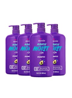 Aussie Aussie ParabenFree Miracle Moist Shampoo with Avocado  Jojoba for Dry Hair 304 Fluid Ounce Pack of 4 