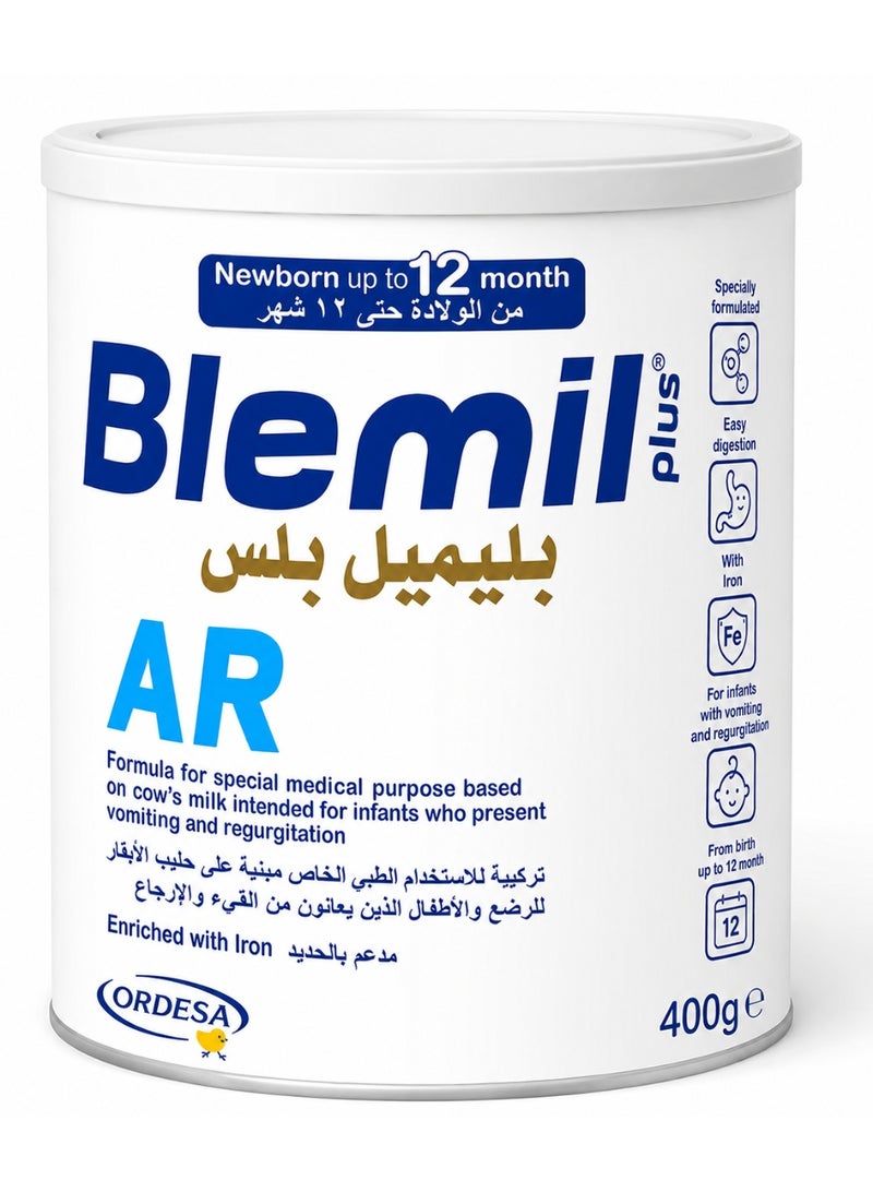 Blemil Plus AR Anti-Regurgitation Infant Milk Formula 400g – For 0 to 12 Months