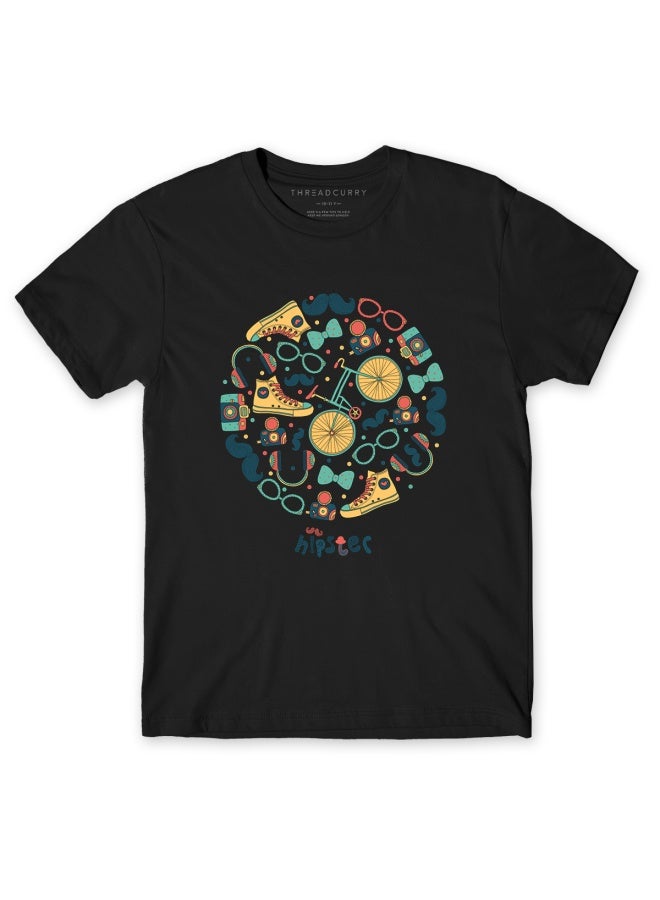 THREADCURRY THREADCURRY Hipster Skateboard Comic Skater Graphic Printed Tshirt for Boys - Image 1