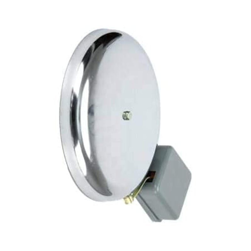 MME 9inch electric school bell/gong bell | Heavy-Duty Electrical Gong Bell - Versatile and Reliable for Schools, Factories, and Warehouses (Silver, Metal) - Image 1