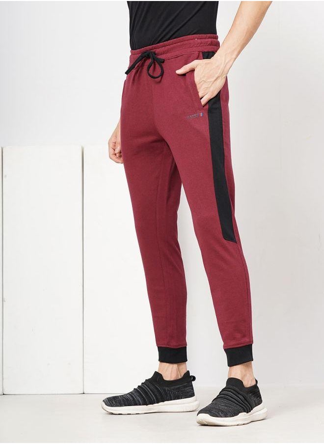 The Indian Garage Co Men Slim Fit Solid Mid-Rise Stretchable Knitted Jogger Trousers  - Image 4