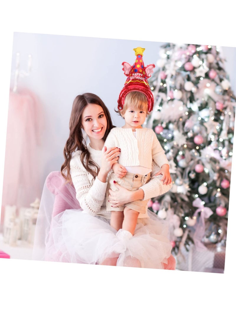 Excefore 50pcs Happy Birthday Decor, Party Balloon Hat, Aluminum Film Balloons for birthday party, girls' party, daily gathering, sister photoshoot - Image 2