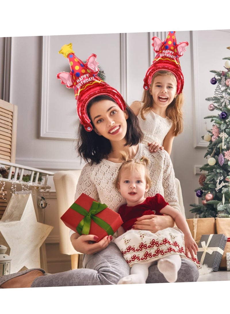 Excefore 50pcs Happy Birthday Decor, Party Balloon Hat, Aluminum Film Balloons for birthday party, girls' party, daily gathering, sister photoshoot - Image 3