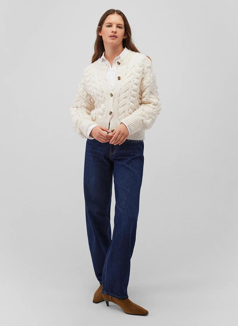 MAVI BUTTON SHORT CARDIGAN Coconut Milk